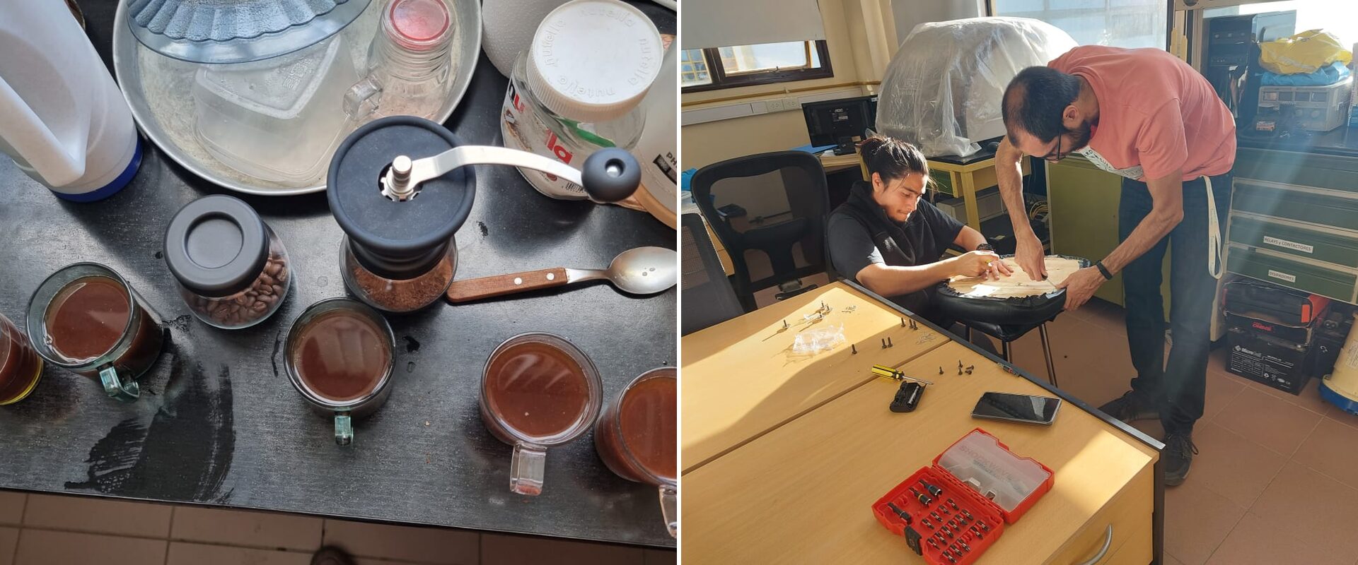 La ronda de café y el trabajo en el taller del GIPIS